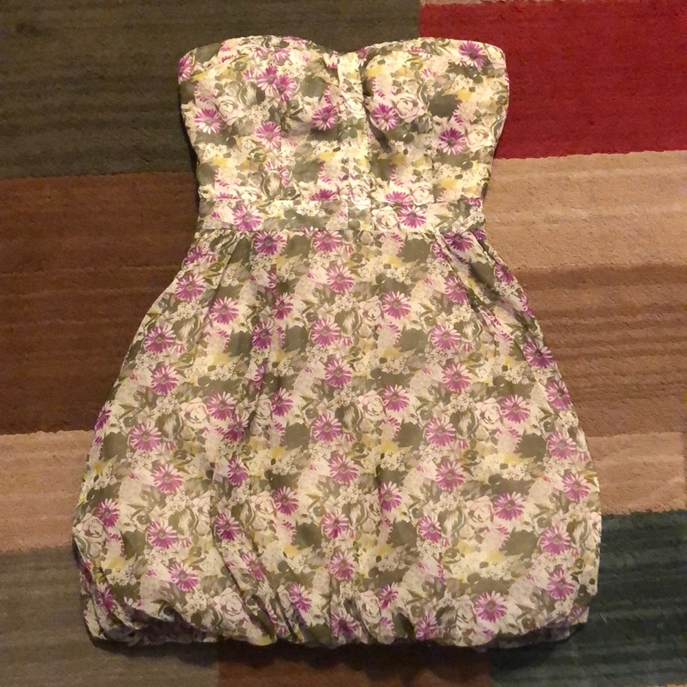 GUC Forever 21 floral tube dress sz S